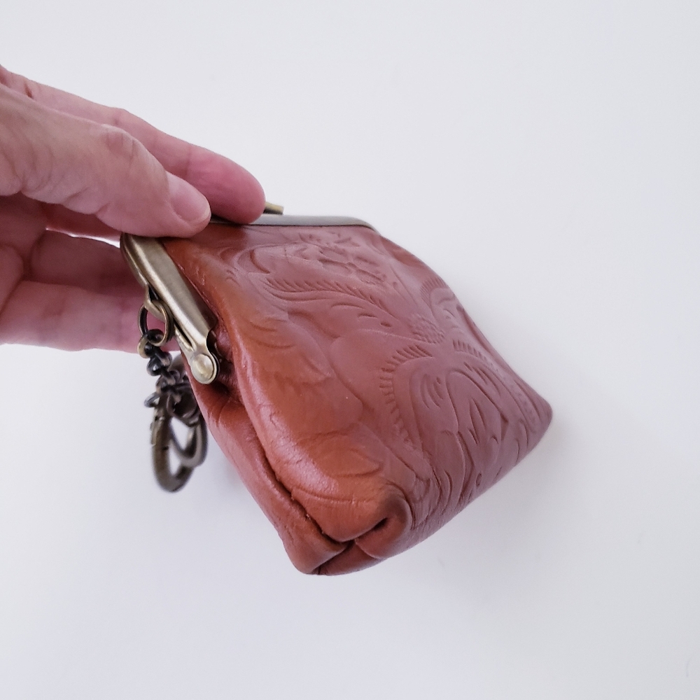 Patricia Nash Tan Leather Coin Purse - Picture 7 of 15